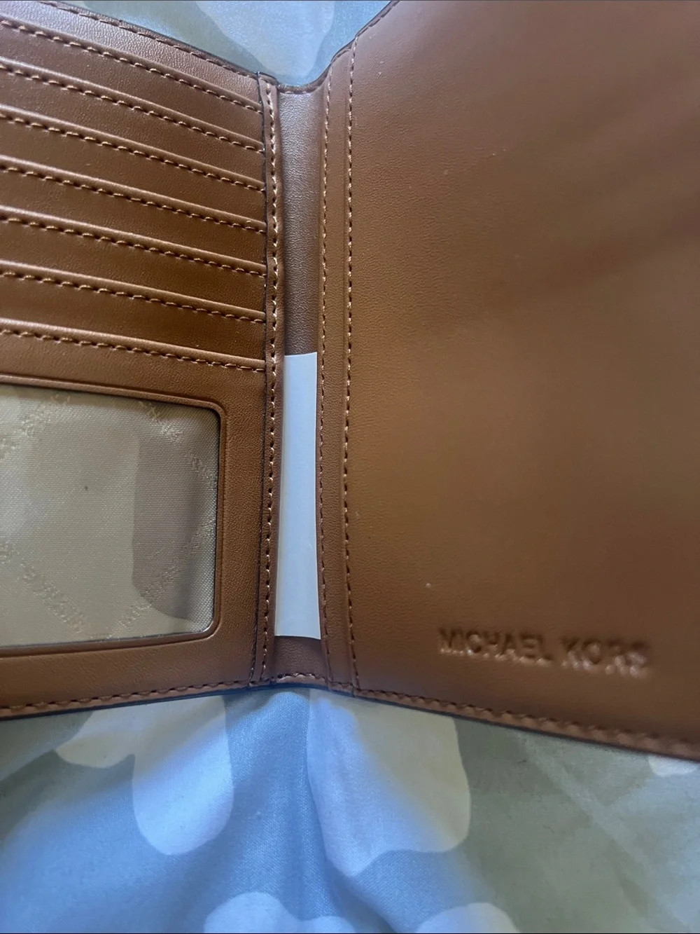 Michael Kors Black and Gold Logo Money Clip Wallet
